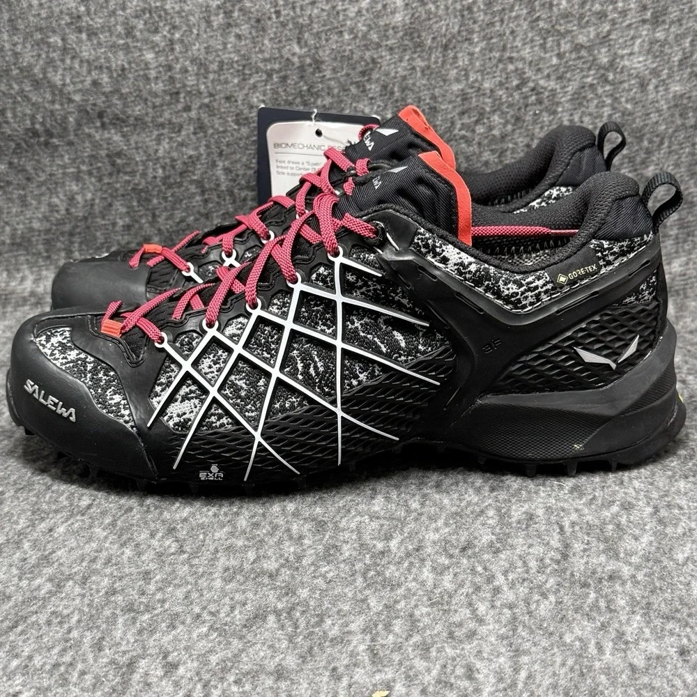 Salewa Wildfire GTX Shoes Gore Tex Lace Up Outdoor Hiking Black Sz 8 63488/0905